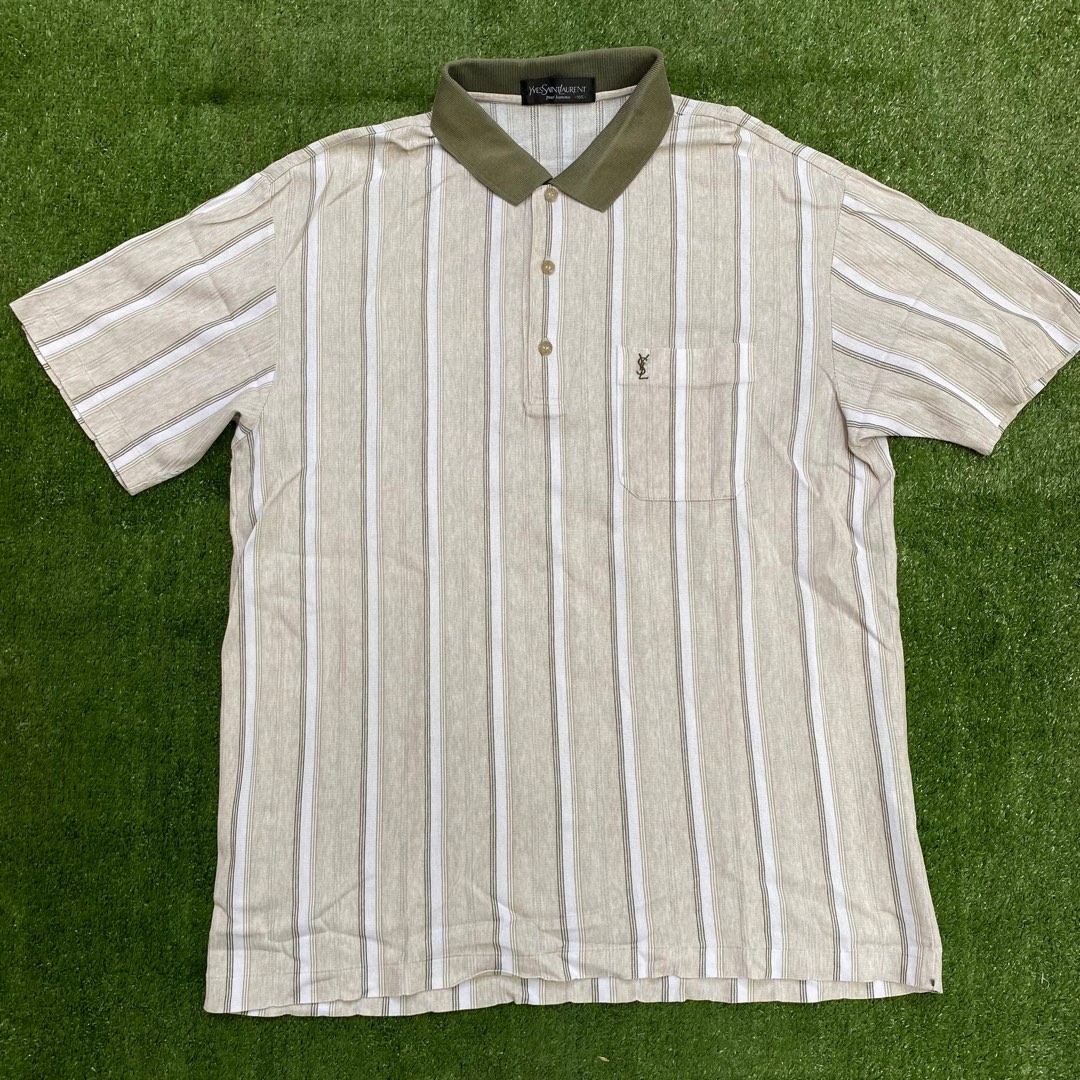 Ysl striped polo on sale