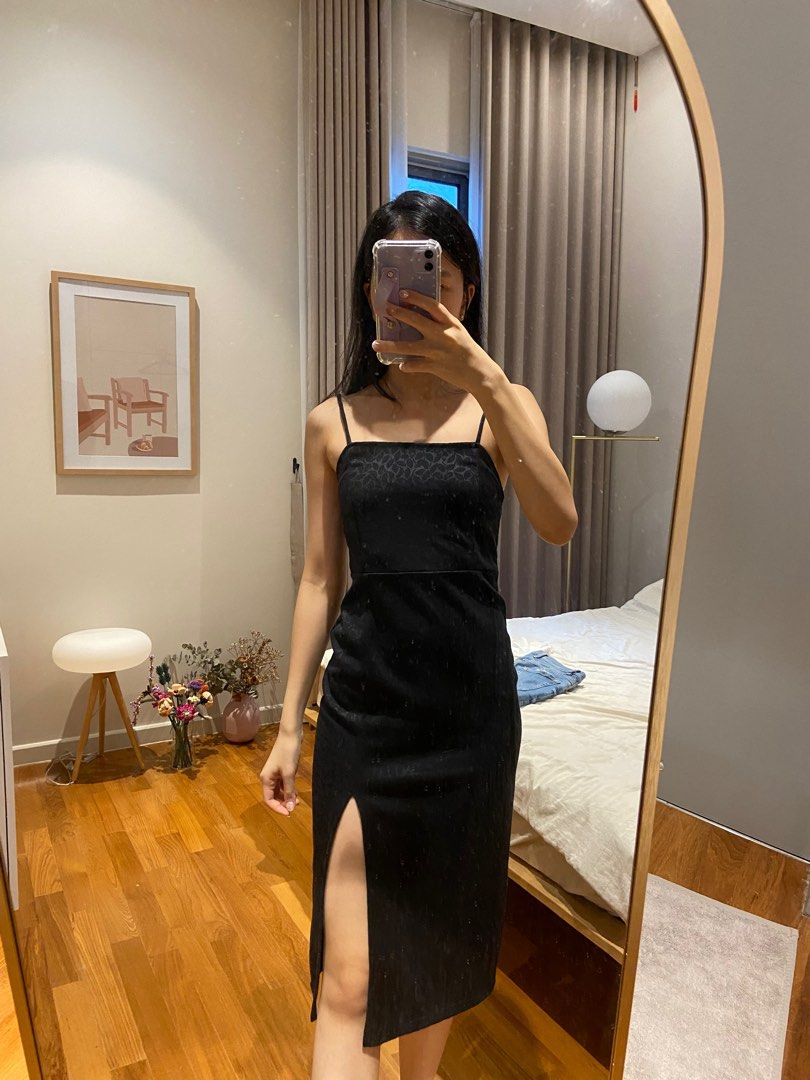 ZARA Black dress with slit