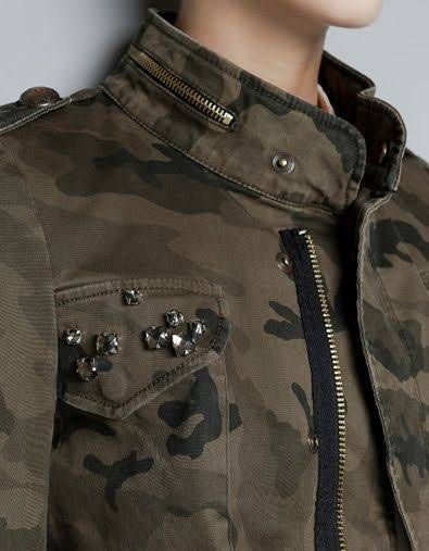 Womens camo jacket zara new arrivals