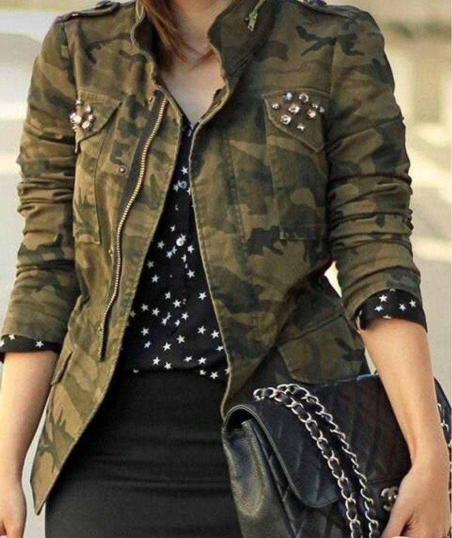 Womens camo jacket zara 2025