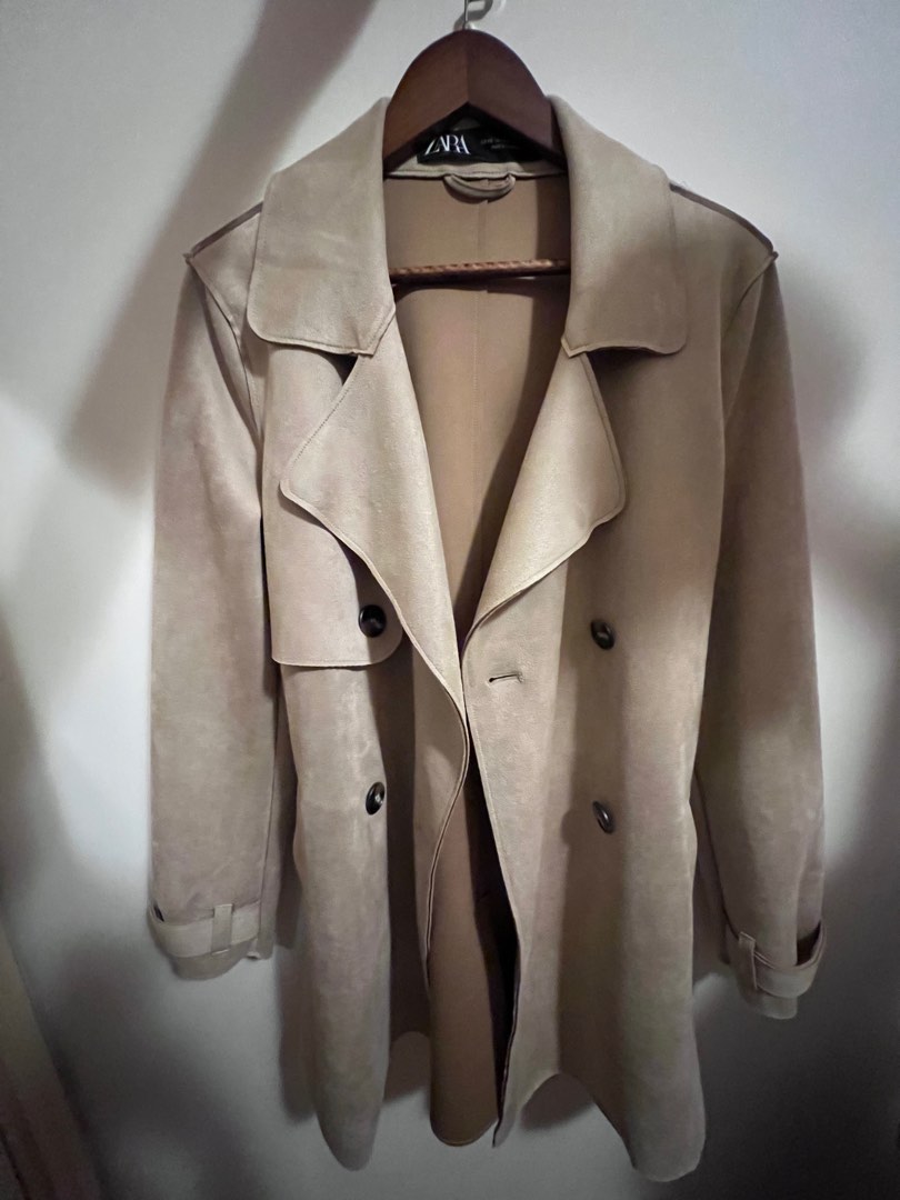 Zara Trench Coat, 女裝, 外套及戶外衣服- Carousell