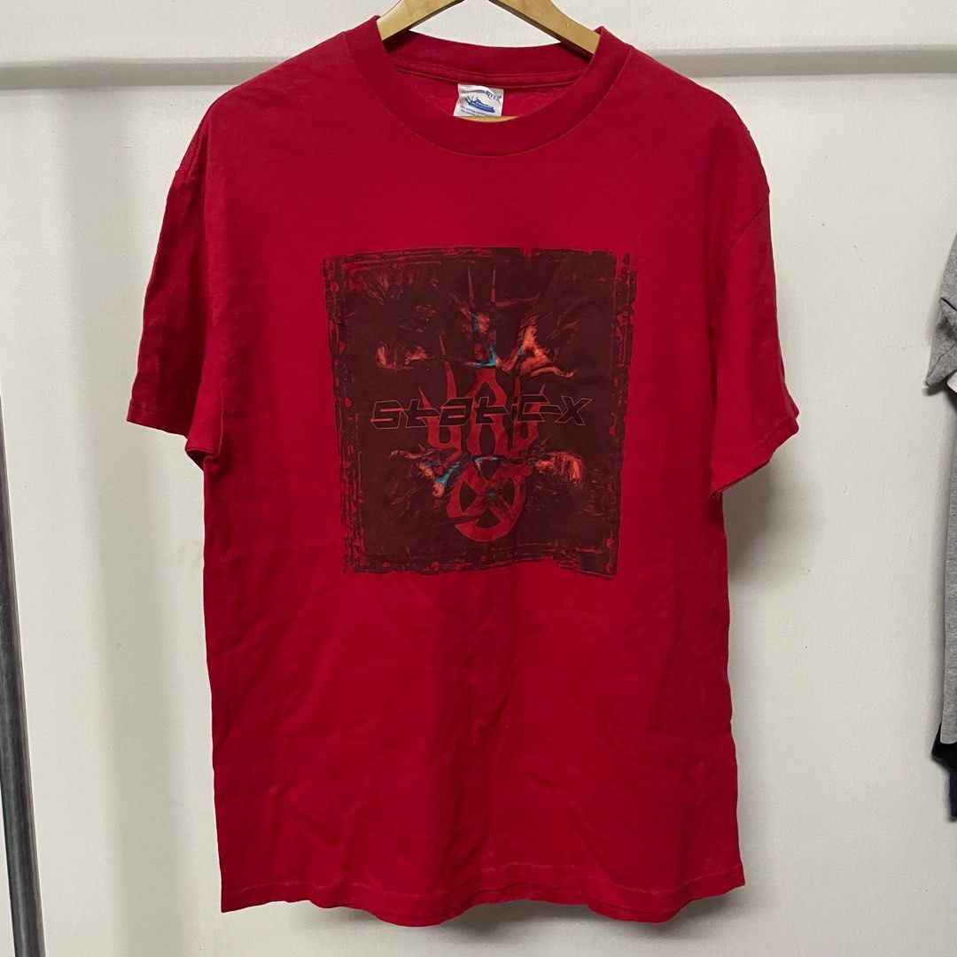 2002 StaticX band T shirt Giant Copyright, Men's Fashion, Tops & Sets, Tshirts & Polo Shirts on