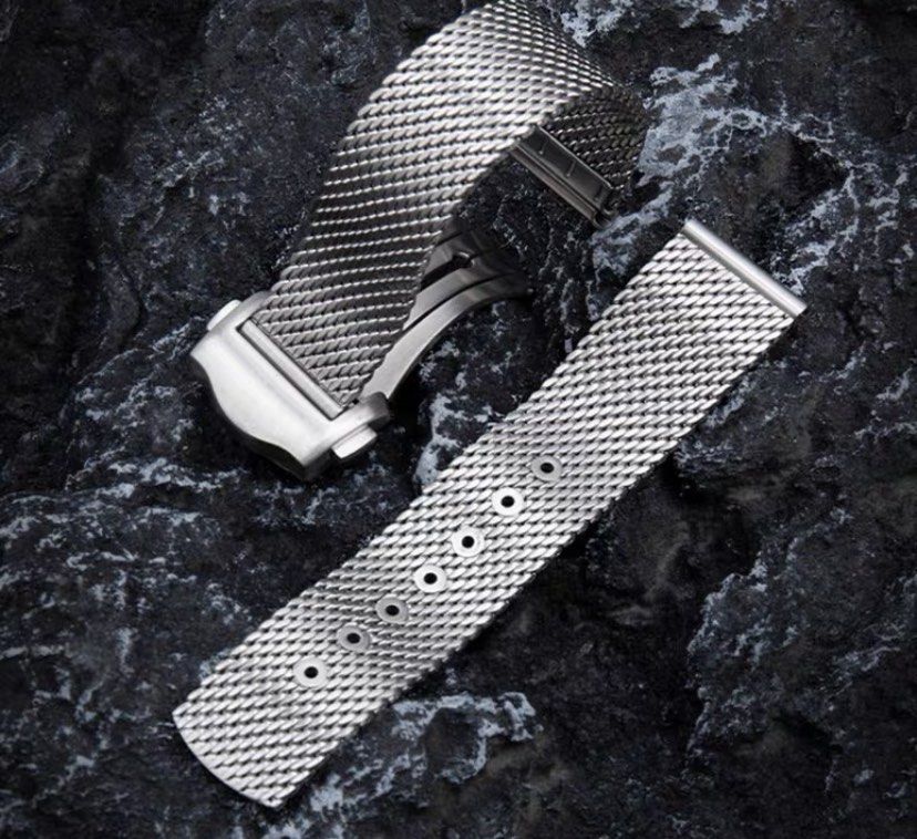 20MM STAINLESS STEEL MESH BRACELET FOR OMEGA SEAMASTER 007 NO TIME