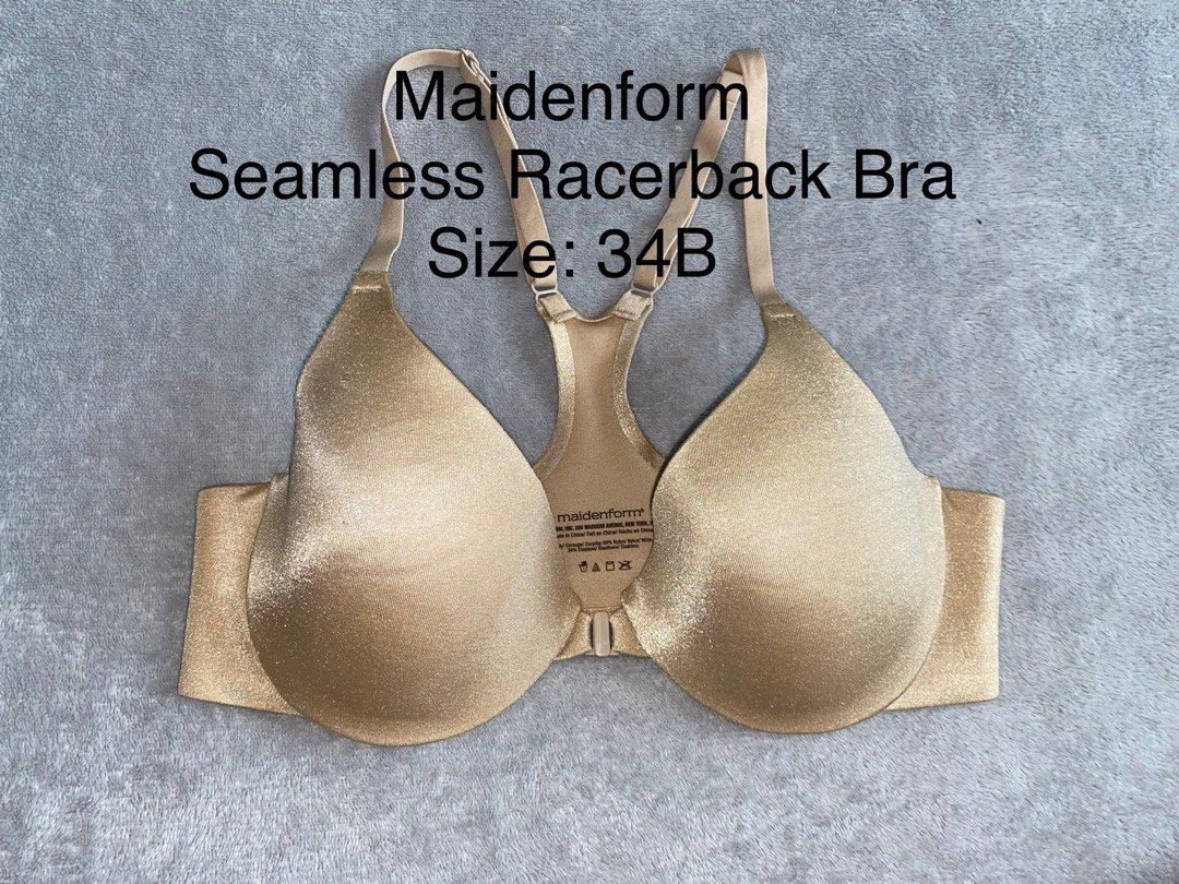 34B Maidenform Seamless Racerback Bra, Women's Fashion, Undergarments &  Loungewear on Carousell
