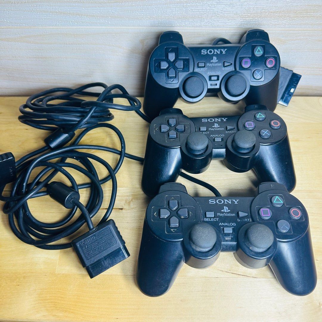 3pcs PS2 Dualshock 2 Analog Controller Wired SCPH-10010 Sony