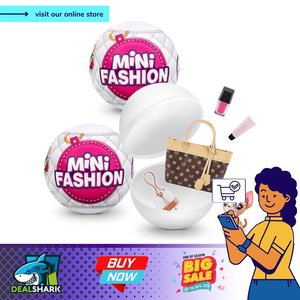 5 Surprise Mini Fashion  Exclusive Mystery Brand Collectibles by ZURU  (2 Pack), Multicolor (77246)