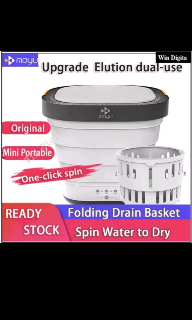 6th Gen 3in1 Youpin Moyu portable mini foldable washing machine, TV