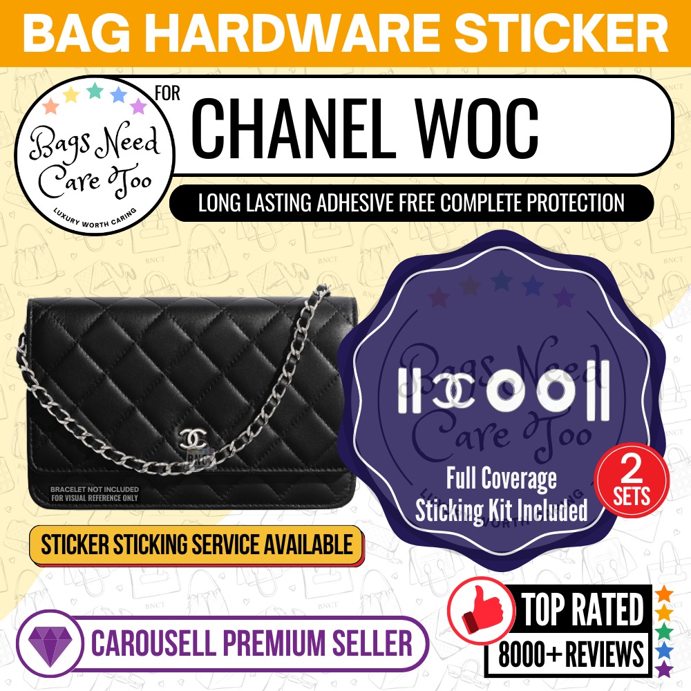 𝐁𝐍𝐂𝐓👜]💛 Chanel Wallet On Chain WOC Hardware Protective Sticker, Full  Coverage Bespoke Fitting Seal/Film