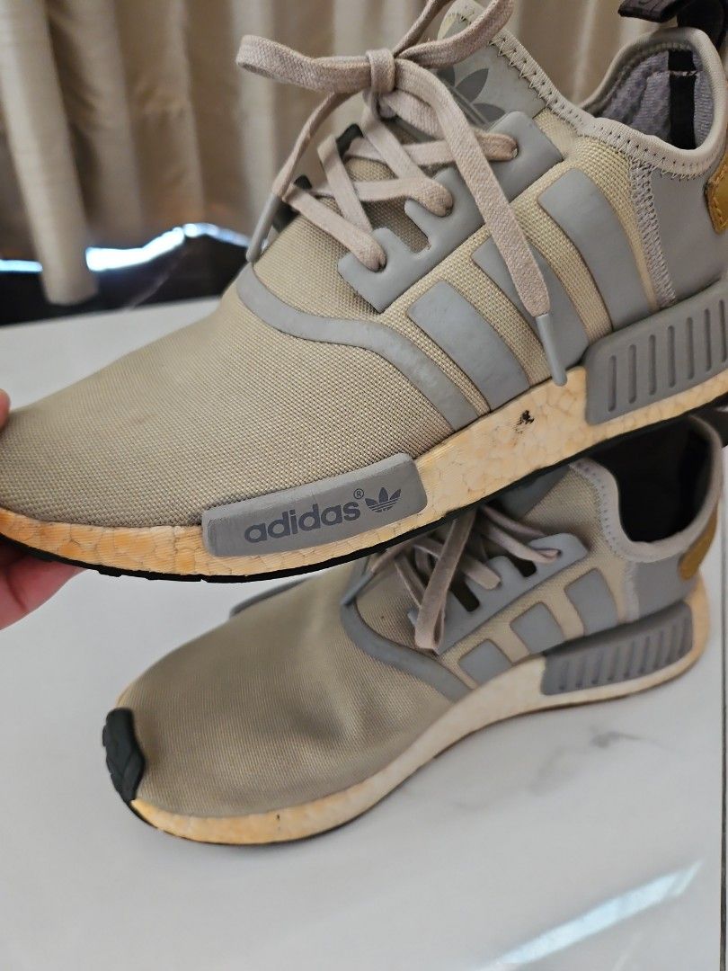 Adidas NMD grey Men size US9 / 42 ⅔ (outsole 29.5cm), Fesyen Pria, Sepatu ,  Sneakers di Carousell