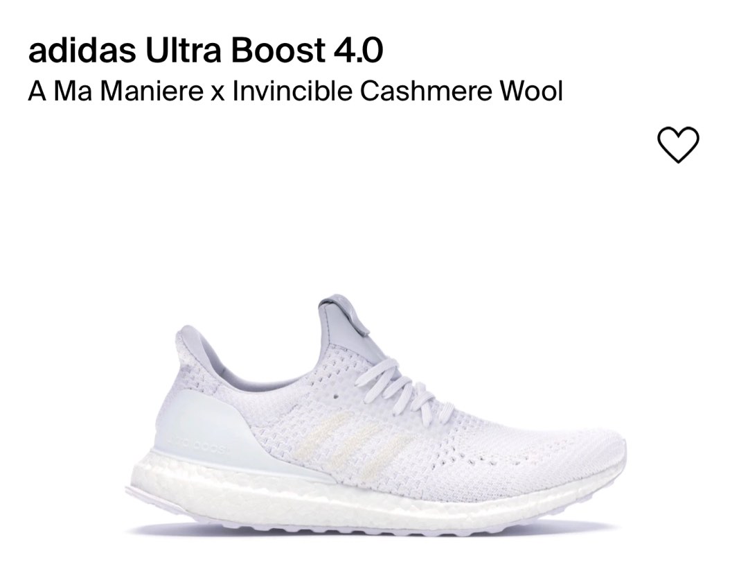 Adidas ultra boost 4.0 a top ma maniere x invincible cashmere wool