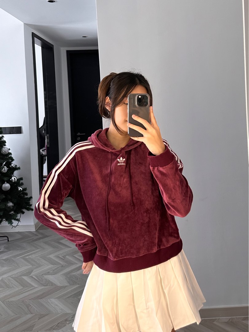 Adidas velvet jumper outlet