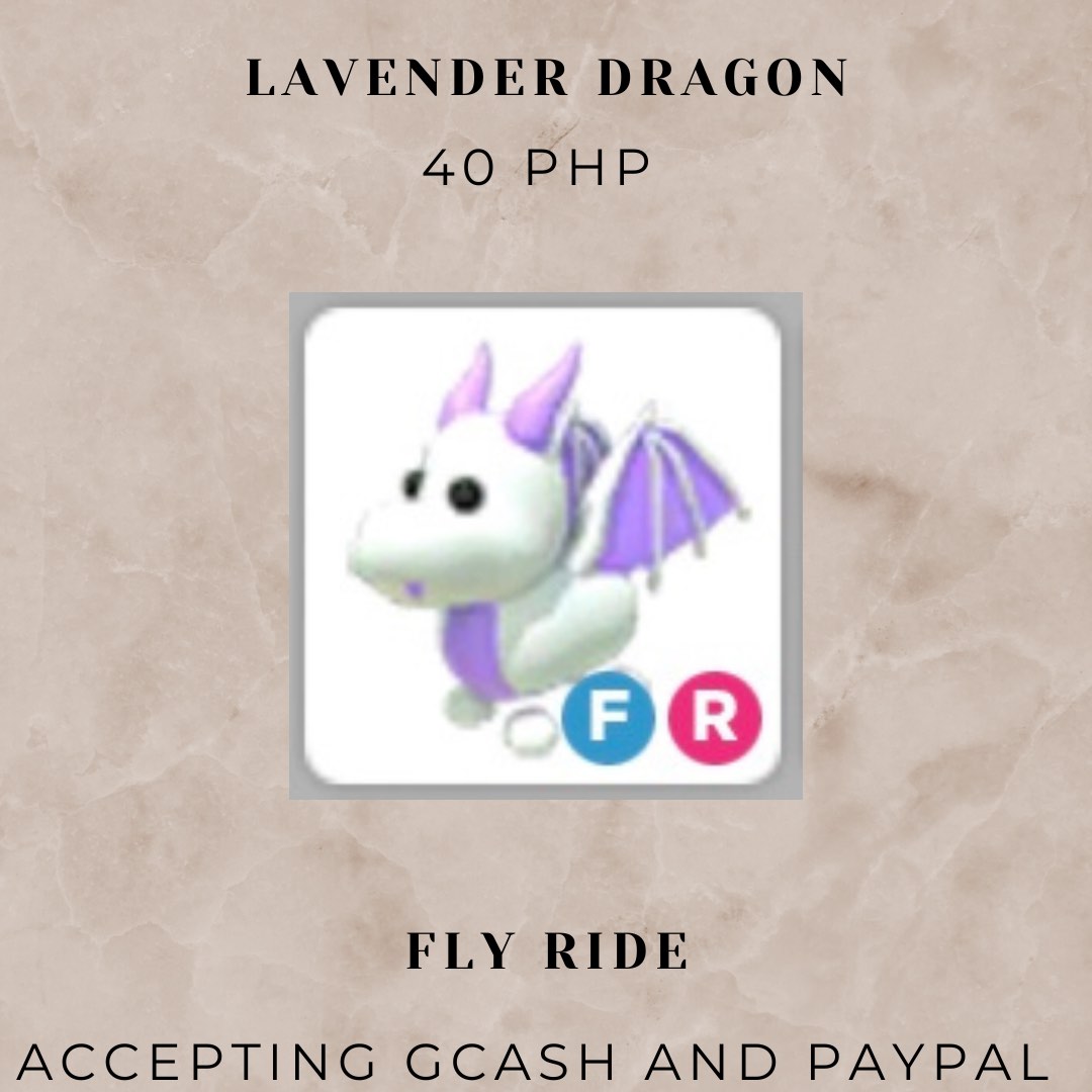 Adopt Me Pets | Lavender Dragon, Video Gaming, Gaming Accessories, In