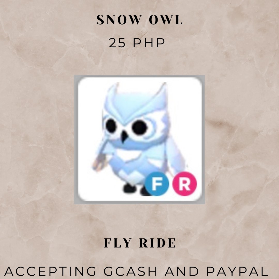 Adopt Me Pets Snow Owl on Carousell