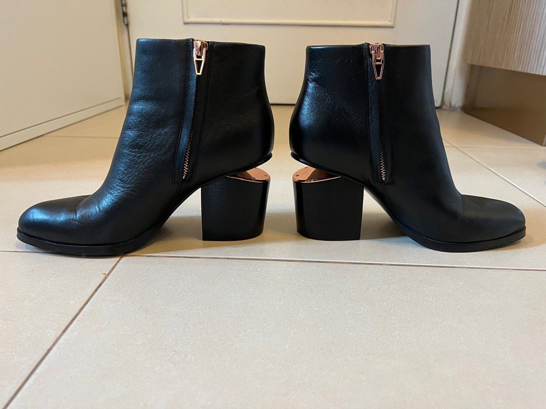 Alexander Wang Gabi Rosegold 80mm heel boots size 36.5