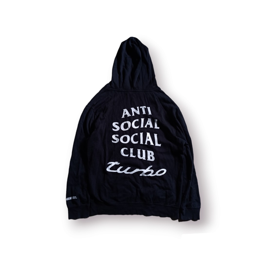 Anti social social club x neighborhood turbo hoodie, Men's Fashion