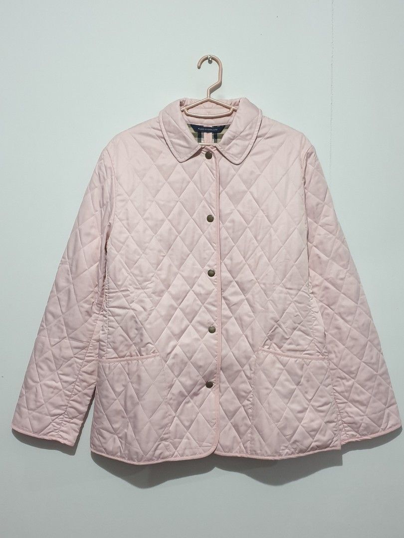 Authentic Burberry Rare Baby Pink Quilted Coat Jacket England