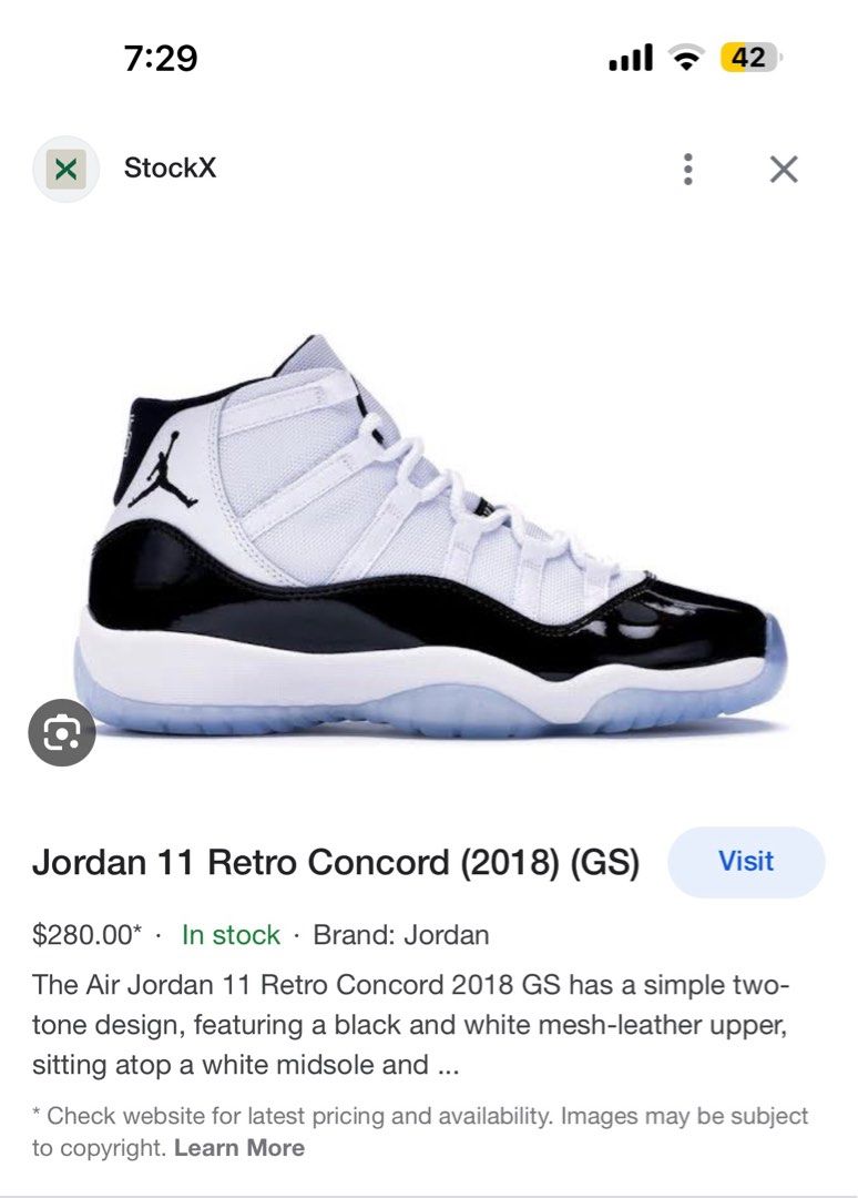 Authentic J11 Retro Concord Men s Fashion Footwear Sneakers on Carousell