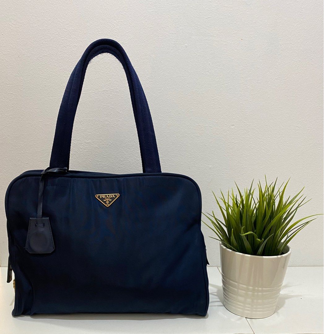 Authentic Prada Tessuto Nylon Navy Blue Handbag, Women's Fashion, Bags &  Wallets, Shoulder Bags on Carousell