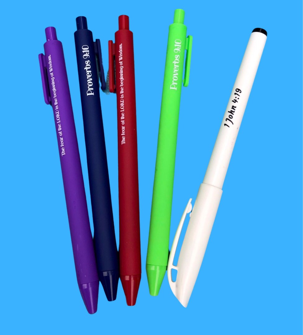 Ball pens with Word Of God, Hobbies & Toys, Stationery & Craft