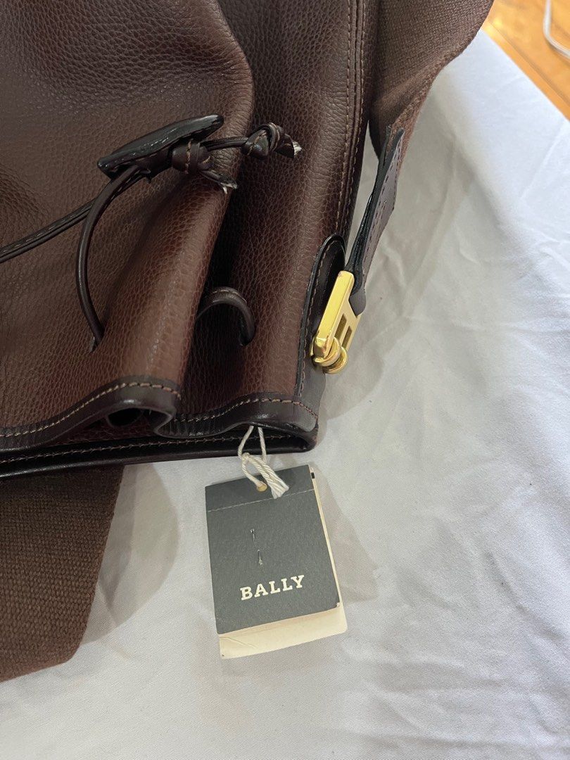 Bally Brown Bucket Bag, Luxury, Bags & Wallets on Carousell