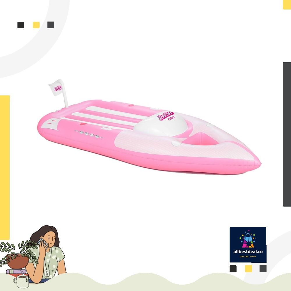 Barbie The Movie FUNBOY Speed Boat Inflatable Pool Float