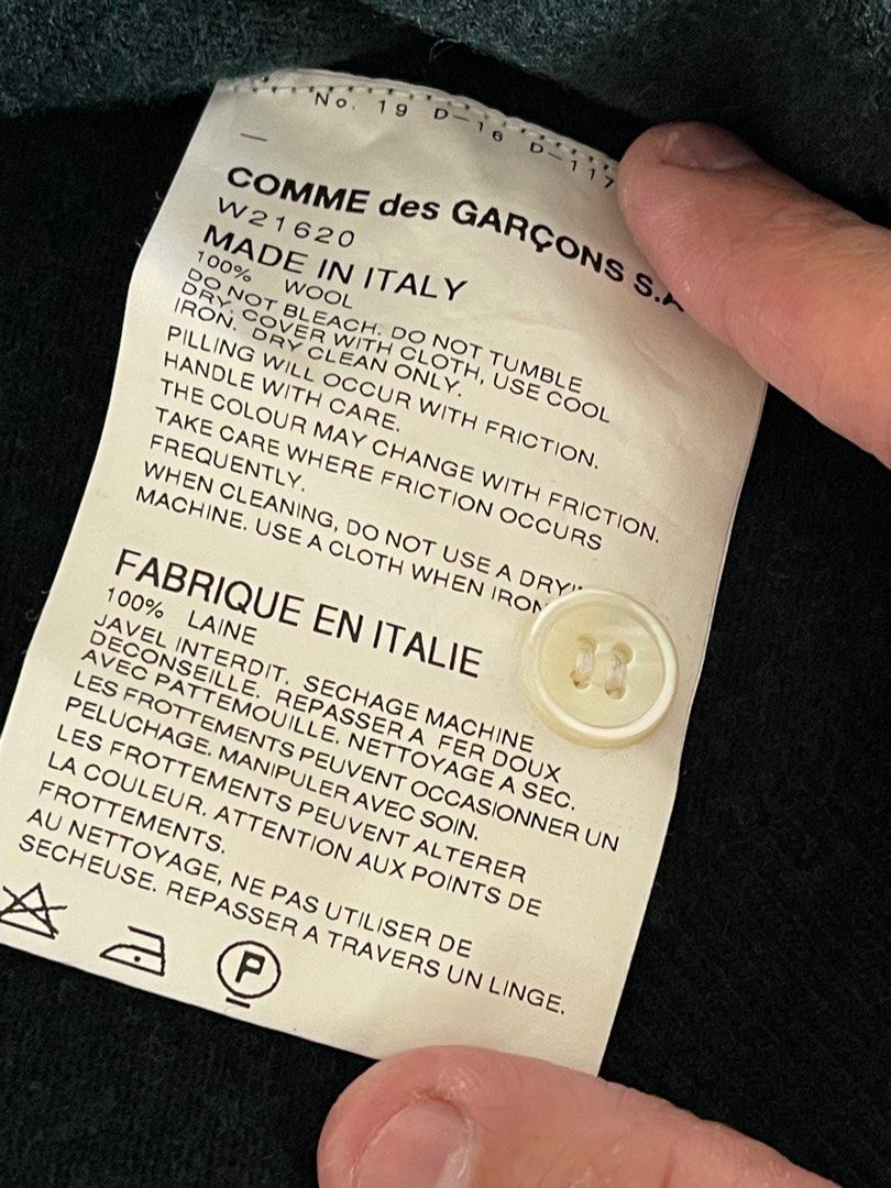 Beautiful comme des garcons cardigan in vintage green