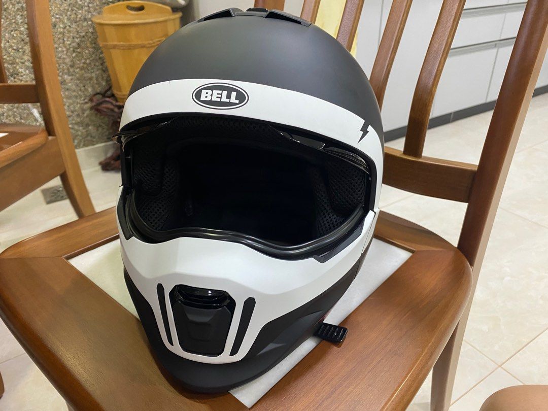 Bell broozer cranium Matt black white Auto Accessories on Carousell