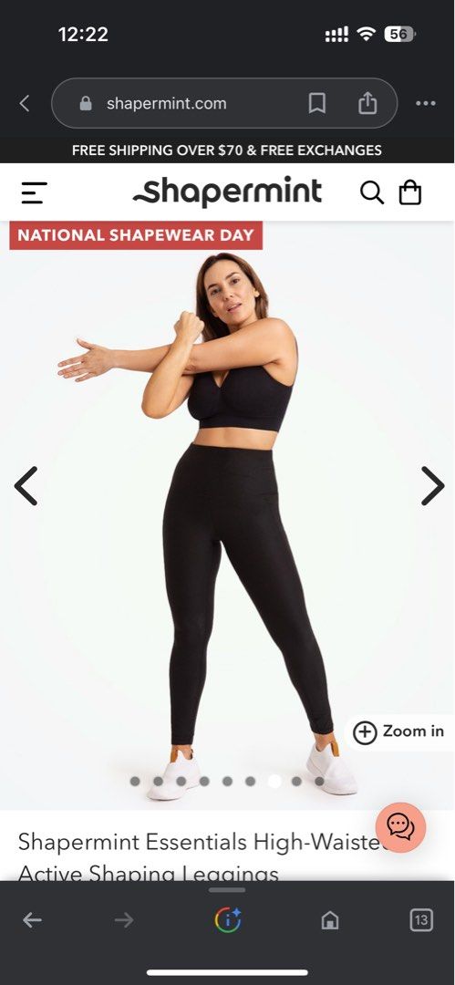 Black cotton high waisted shaper leggings, Women's Fashion, Activewear on  Carousell