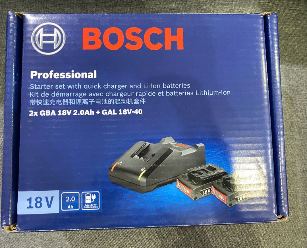 Bosch 18V Battery/Charger Starter Set: 2x GBA 8Ah ProCORE18V