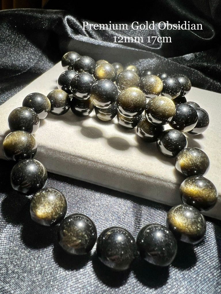Gold obsidian hotsell bracelet