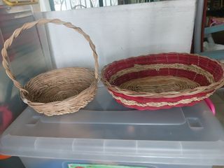Bundled Rattan Baskets