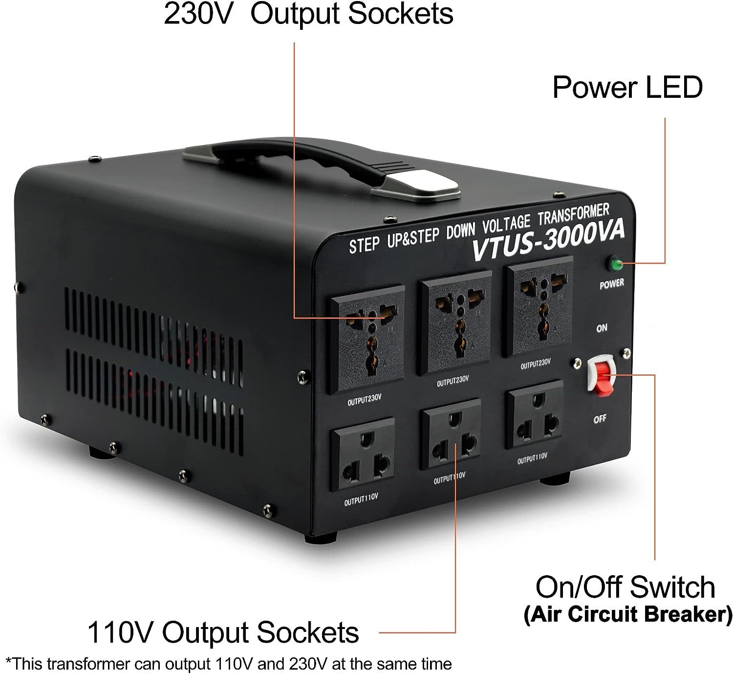 Convertisseur De Tension 100W Norstar - 220V à 110V Ou Inversement - Avec Fusible De Protection