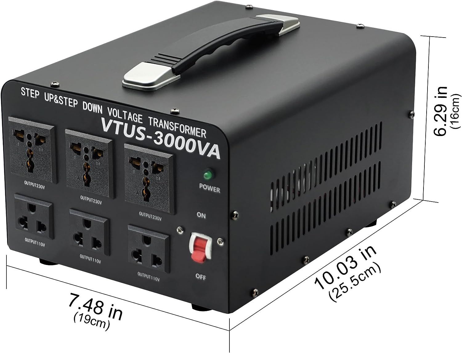 Cantonape Voltage Transformer Converter 3000 Watt Step Up/Down Convert ...