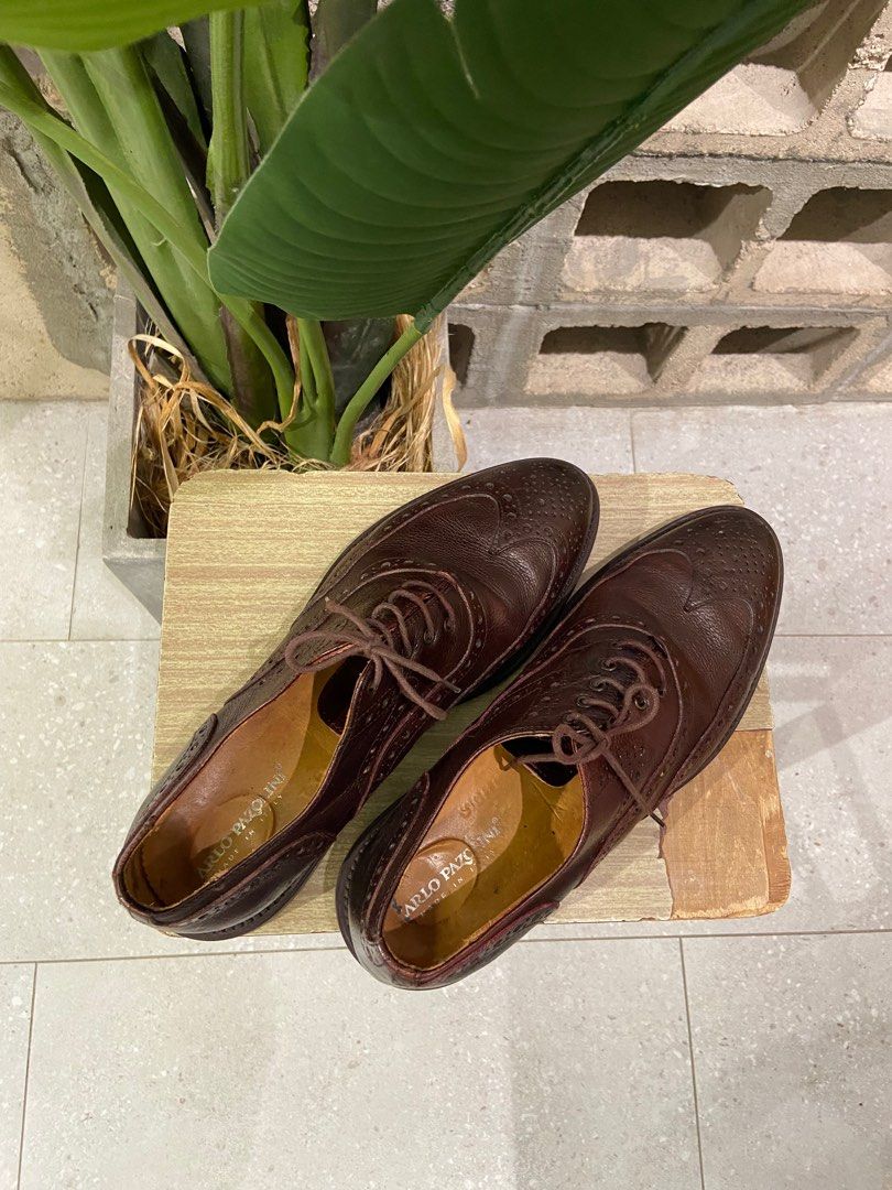 Carlo Pazolini wingtip oxford 皮鞋, 男裝, 鞋, 西裝鞋- Carousell