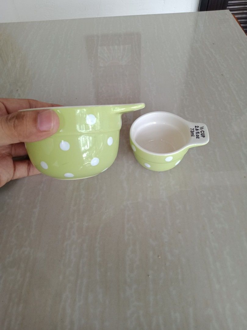 Ceramic Measuring Cup (Category: Other Kitchenware & Tableware) located in Bulacan. Submitted by blueivy1024 (Listing ID 1246034314, Image 3). Description: Has visible hairline on 1 Cup Only 1/3 cup good condition.