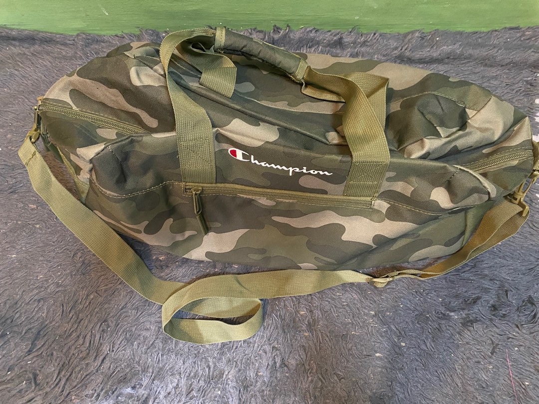Champion Camo Olive Duffel Bag Men s Fashion Bags Sling Bags
