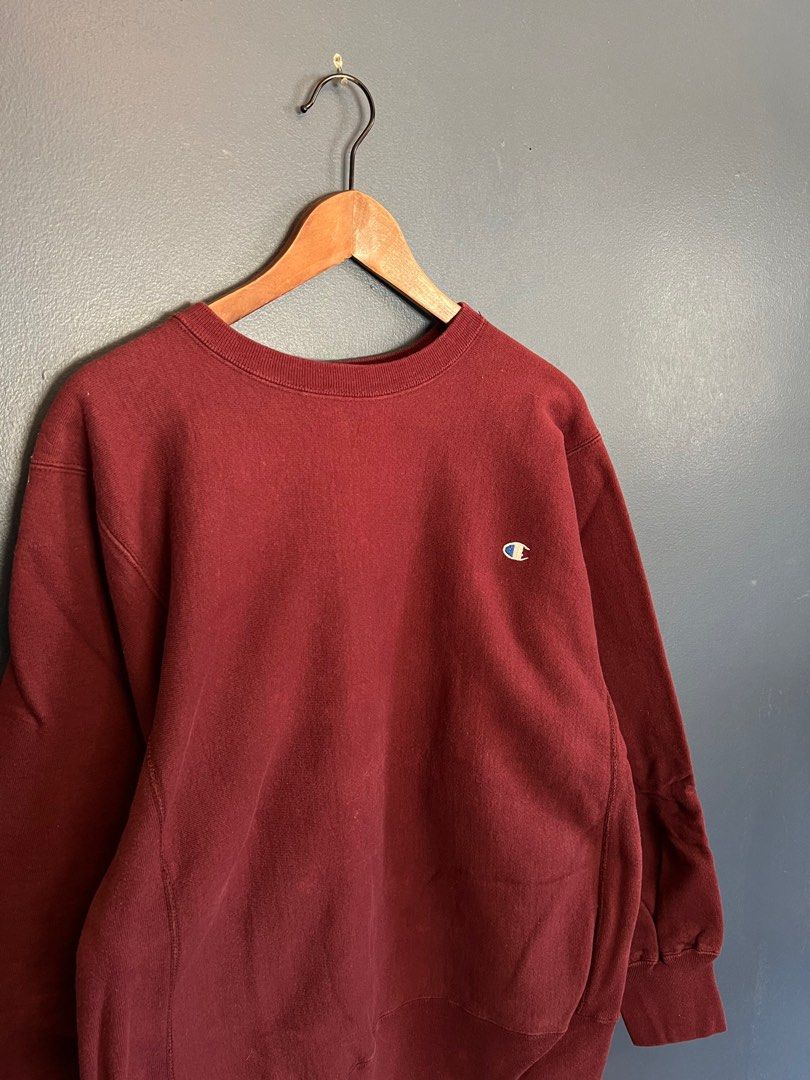 Red sale crewneck champion