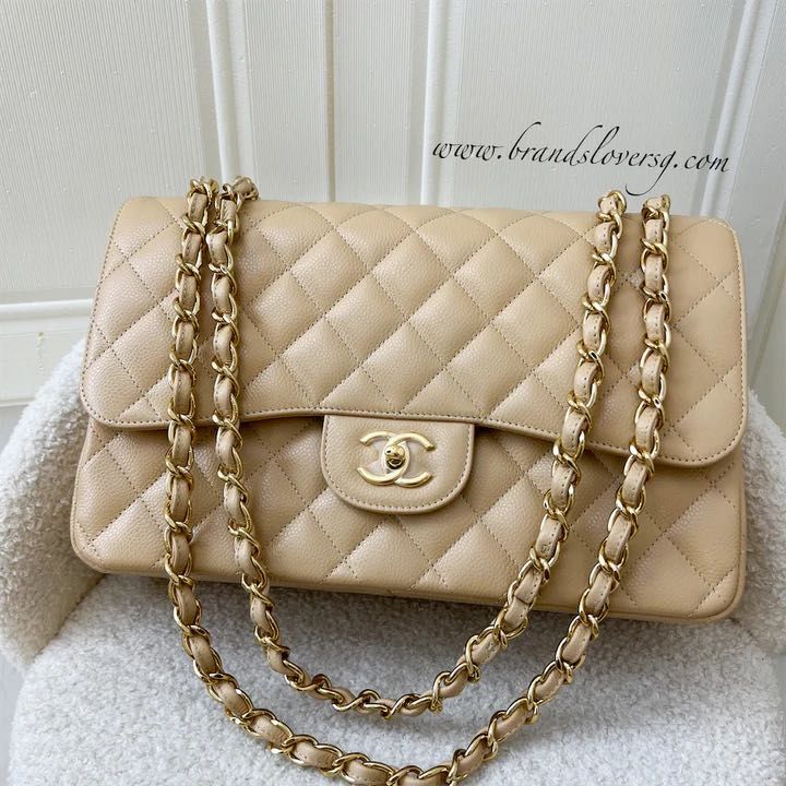Chanel Red Jumbo Limited Joined Chain Classic Flap Bag GHW