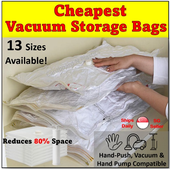 3 PACK Giant Extra Large Vacuum Storage Bags - 130 x 90cm Duvet Storage Bag