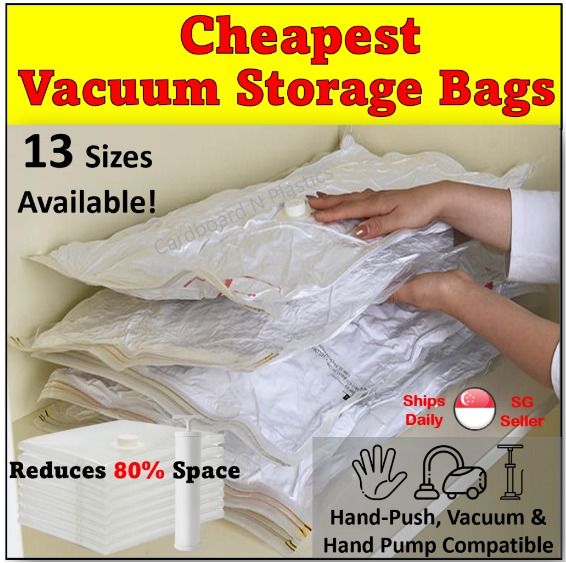 3 PACK Giant Extra Large Vacuum Storage Bags - 130 x 90cm Duvet