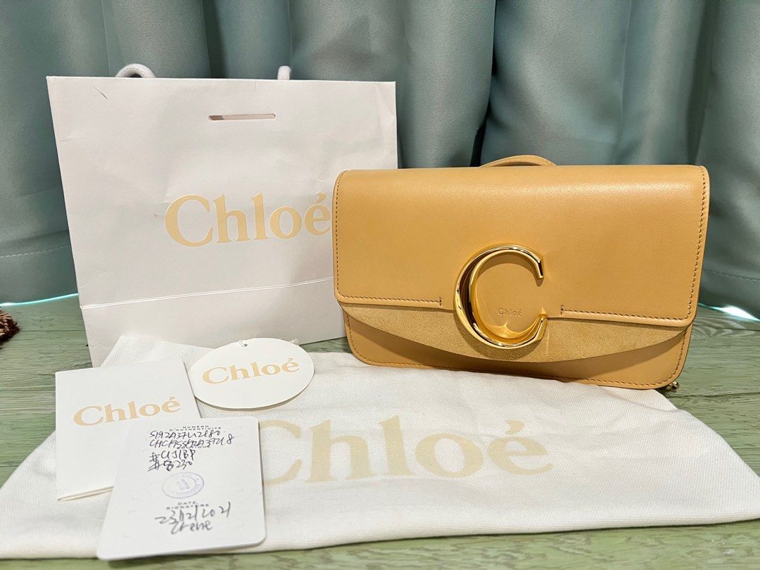 Chloe C Clutch with Chain- Blondie Beige  Chloe c, Chloe handbags, Chloe  shoulder bag