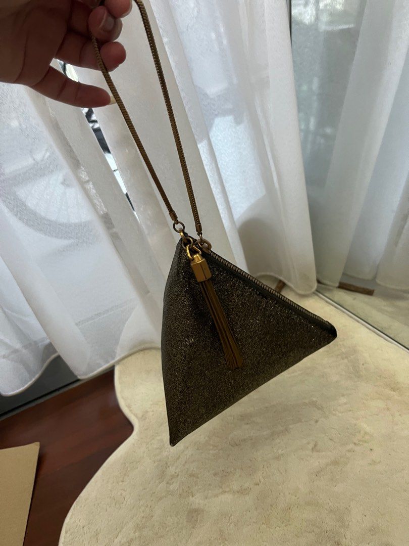 Pyramid top clutch bag
