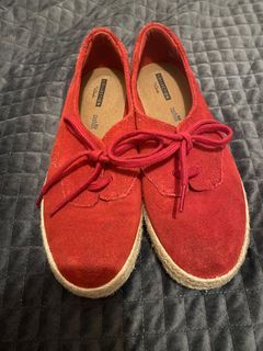 CLARKS Collection Suede Lace-up Espadrilles - US 7.5