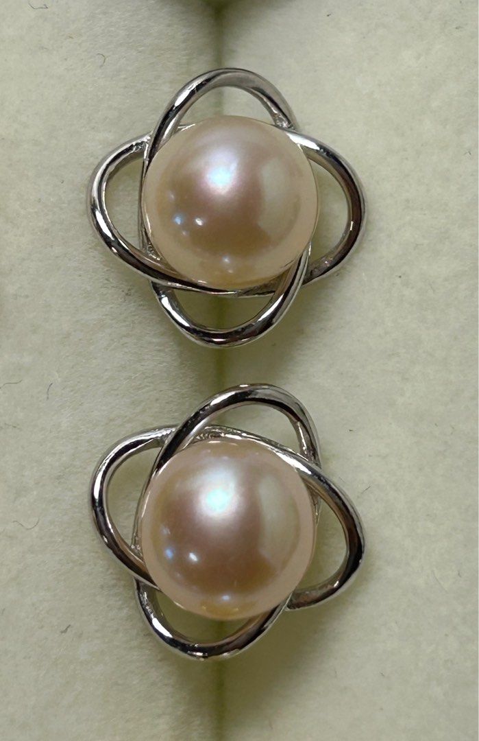 Real silver hotsell pearl earrings