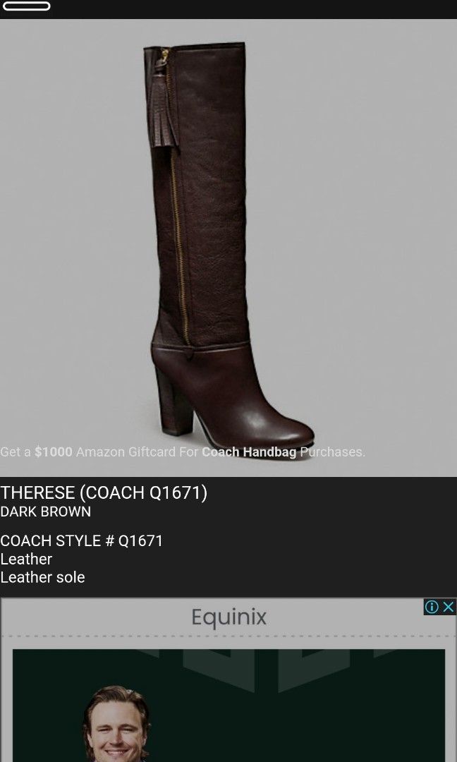 Coach Leather Boots Carousell