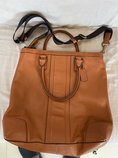 Coach men leather tote bag