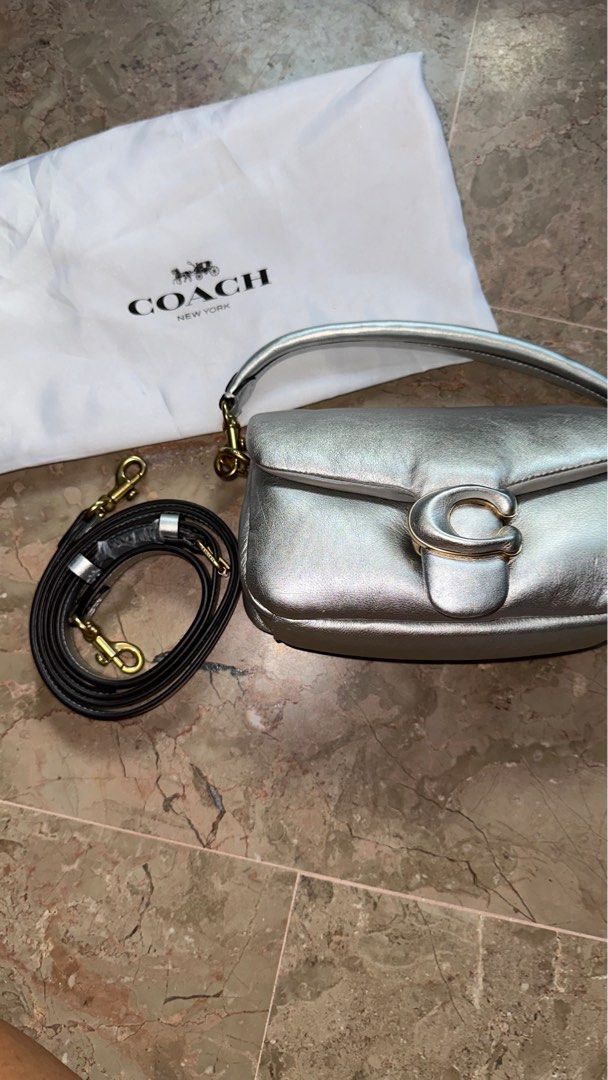 coach silver crossbody bag