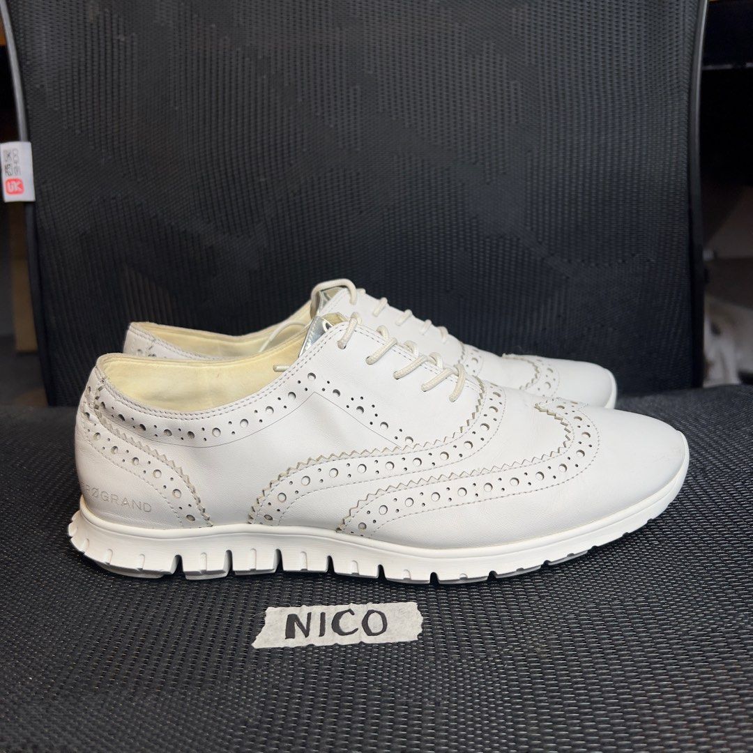 Cole Haan ZER GRAND Wingtip Oxford Optic White Leather