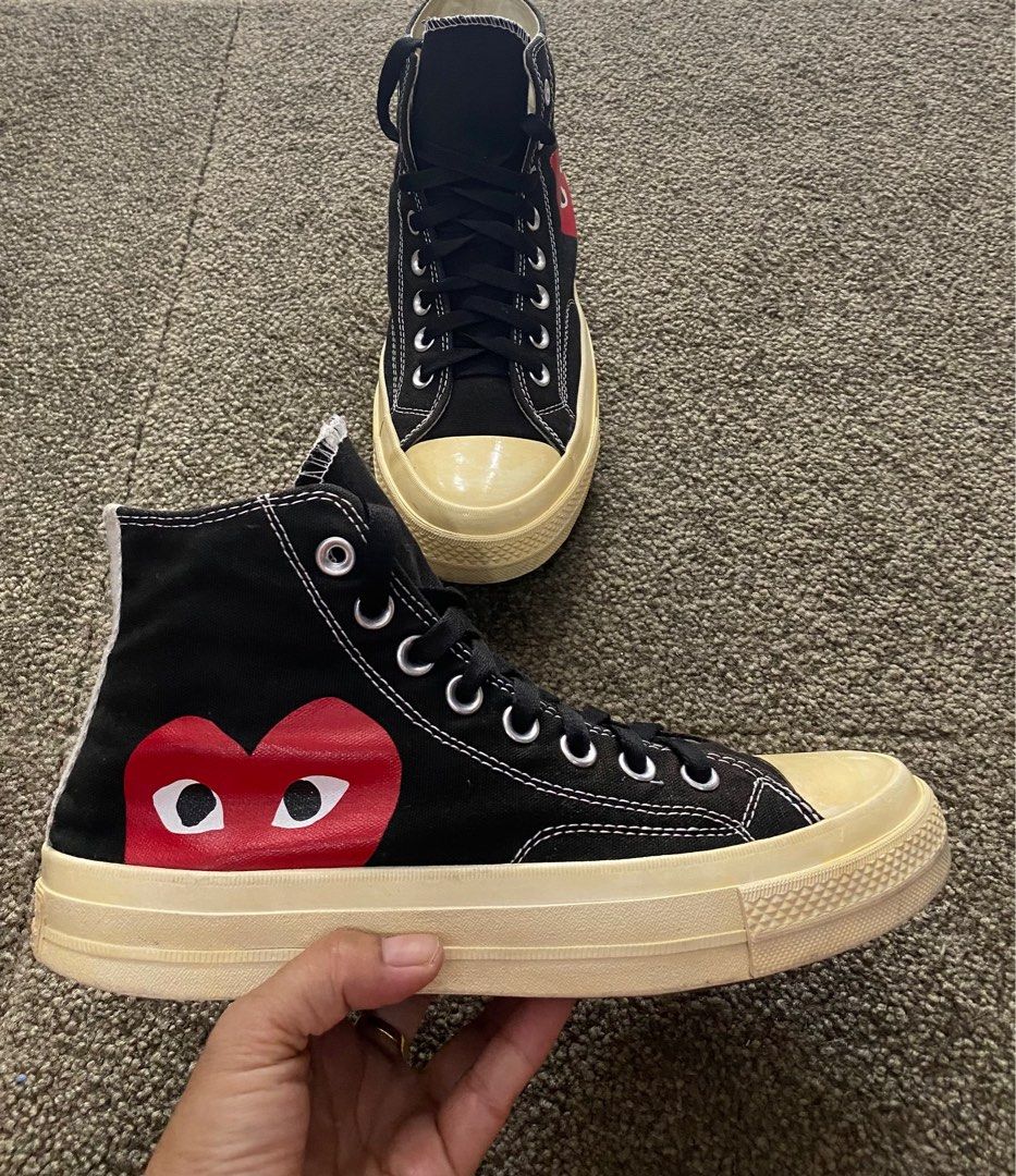 CONVERSE X PLAY CHUCK 70 HIGH TOP, Fesyen Pria, Sepatu , Sneakers di  Carousell