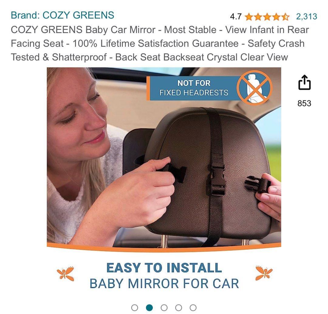 Cozy greens baby car mirror best sale